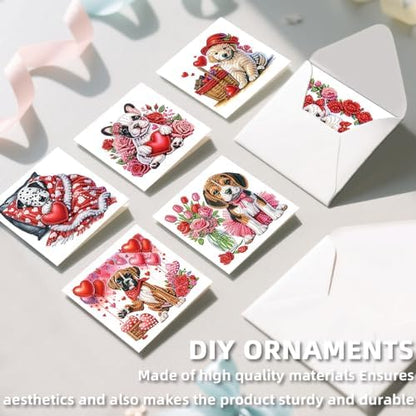 12Pcs Diamond Art Greeting Cards Kit with Envelopes Valentine - Image 5