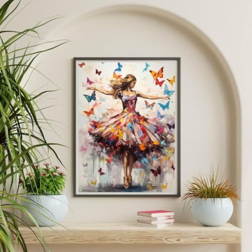 Dancing Girl Paint by Numbers Kit for Adults Framed Canvas, Frameworkless - Image 5