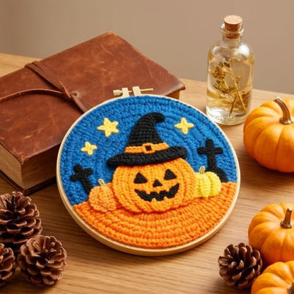 BEUNITONE Halloween Theme Punch Needle Embroidery Kit Adult Beginner - Image 4
