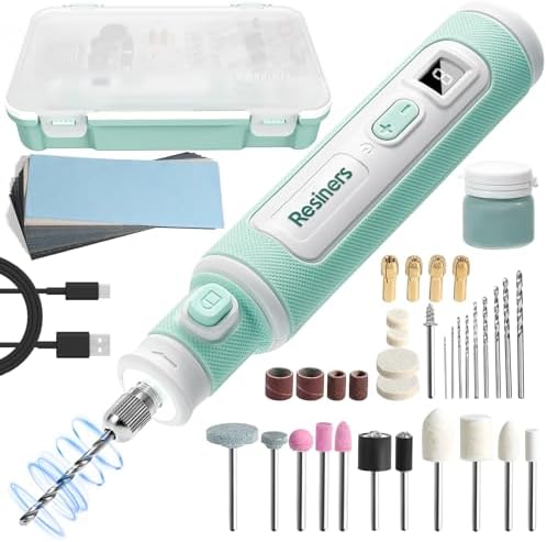 Resiners 52pcs Cordless Rotary Tool Kit for Resin Jewelry DIY Crafts by Resiners