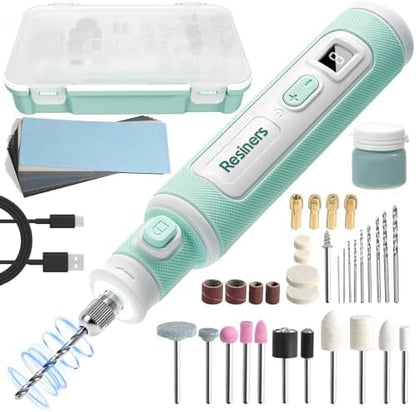 Resiners 52pcs Cordless Rotary Tool Kit for Resin Jewelry DIY Crafts by Resiners