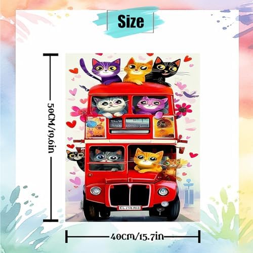 Niazidier Adults Cat Paint by Number Kits,Painting by Number Kits on Canvas,Large Color by Numbers Adult Watercolor Gifts for Friends Wall Decor (Cat) - Image 3