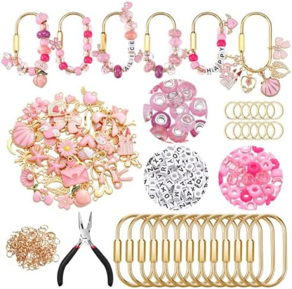Sureio 333 Pcs Gold Brass Carabiner DIY Kit 12 Set Carabiner Bag Making by Sureio