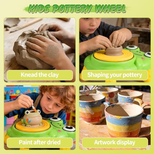 Pottery Wheel for Kids Complete Pottery Painting Kit Arts & Crafts for Kids - Image 3