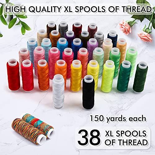 Sewing Kit, 182 Premium Sewing Supplies, 38 XL Thread Spools, Suitable for Traveller, Adults, Kids, Beginner, Emergency, DIY and Home By Inscraft - Image 3