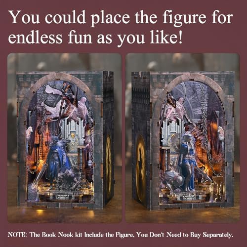 CCCDF Throne of Bones Book Nook Kit, Beginner DIY 3D Puzzle with LED - Image 3
