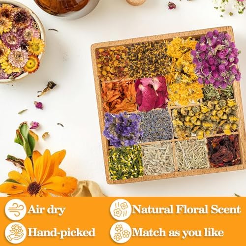 Sukh 14 Bags Dried Herbs Kit - Dried Flower Botanicals Bulk for DIY Crafts - Image 4