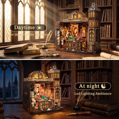 CRIOLPO Book Nook Kits for Adults DIY Miniature House Kit with LED Lights - Image 5
