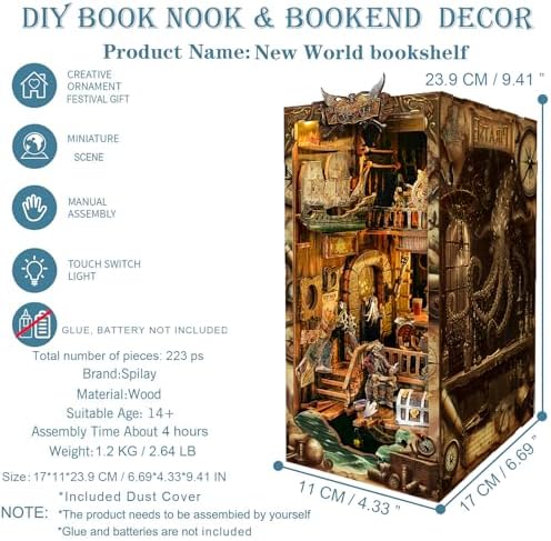 Spilay Book Nook Kit for Adults, Vintage DIY Miniature House Kit - Image 4