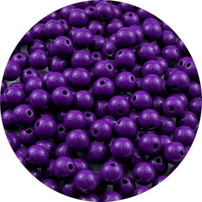 200pcs Acrylic Round Beads for Crafts 10mm Resin Candy Color Spacer Beads with Hole for Jewelry Making Sewing Crafts Decoration Necklaces Bracelets Earrings Supplies(Dark Purple) by Unknown