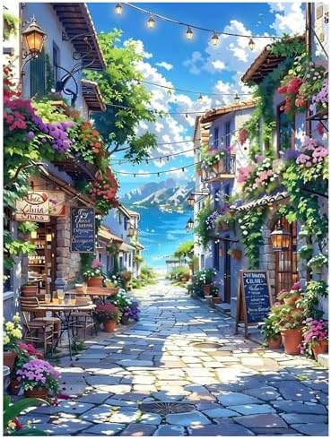 Landscape Paint by Numbers Kit for Adults, 16x20 inch by MANDUN
