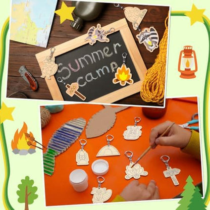 RattanView 24 Pcs Camp Craft Color Your Own Religious Camping Keychains - Image 5