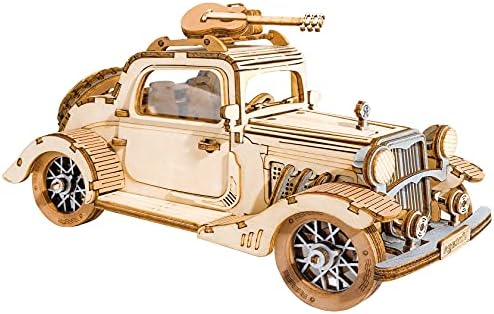 ROBOTIME 3D Wooden Puzzles Car DIY Model Kits to Build Wooden Model Vintage Car Craft Gift for Collection Lover by ROBOTIMEBuildingThingstoLife