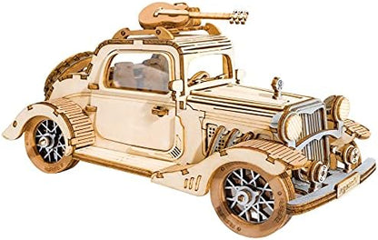 ROBOTIME 3D Wooden Puzzles Car DIY Model Kits to Build Wooden Model Vintage Car Craft Gift for Collection Lover by ROBOTIMEBuildingThingstoLife