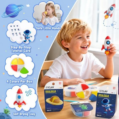 Air Dry Clay Kit -12 Space Theme Modeling Clay for Kids Arts and Crafts - Image 3
