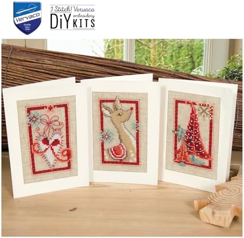 Vervaco Counted Cross Stitch Greeting Card Kit Christmas (Set of 3) PN-0154080 - Image 6