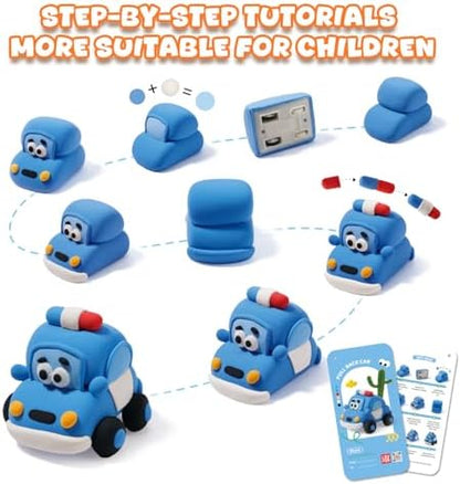 Air Dry Clay Kit for Kids - 3 Boxes Pull Back Car Making - Image 4