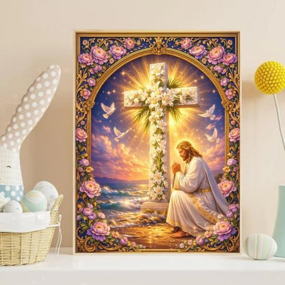 Diamond Art Kits for Adults,Jesus Cross Diamond Art Painting Kits for Adult - Image 3