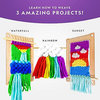 National Geographic Wooden Loom Weaving Arts and Crafts Kit for Kids - Image 2