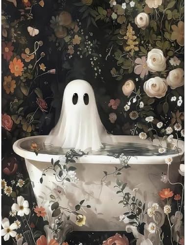 Halloween Ghosts Paint by Numbers Kit for Adults Canvas, Frameworkless by FairylandJinWenn