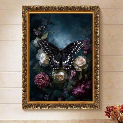 Butterfly Paint by Numbers Kit for Adults Framed Canvas, Frameworkless - Image 4