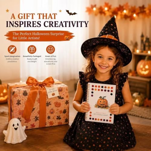 Halloween Pumpkin Watercolor Workbook, 16 Colors, 3 Brushes - Image 5
