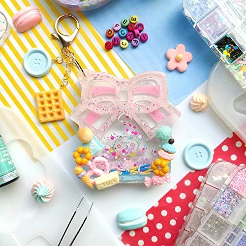 Epoxy Resin Shaker Molds with Cover, Hanging Hole Perfume Bottle, Clover, Heart, Star, Gift Box, Jewelry Casting Supplies 5-Shape Large 3.4-3.66inch - Image 6