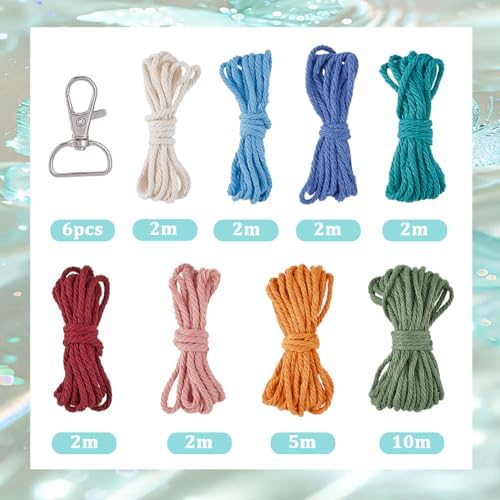 SUNNYCLUE 6 Sets Keychain Making Kits Macrame Keychain Kit Daisy Flower Keychain with Instruction Boho Tassel Keychains Flowers Macrame Kits for Beginners Adults Handbags DIY Hanging Ornament Decor - Image 2