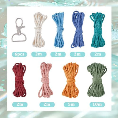 SUNNYCLUE 6 Sets Keychain Making Kits Macrame Keychain Kit Daisy Flower Keychain with Instruction Boho Tassel Keychains Flowers Macrame Kits for Beginners Adults Handbags DIY Hanging Ornament Decor - Image 2