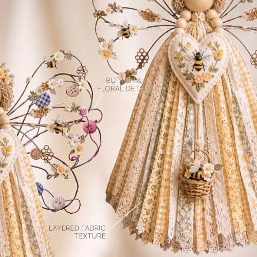 Fabric Angel Wall Hanging Kit, DIY Macrame Craft for Adults Beginners - Image 6