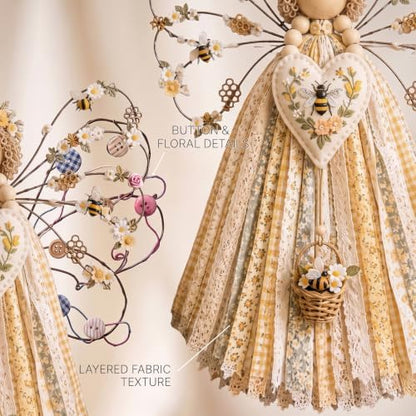 Fabric Angel Wall Hanging Kit, DIY Macrame Craft for Adults Beginners - Image 6