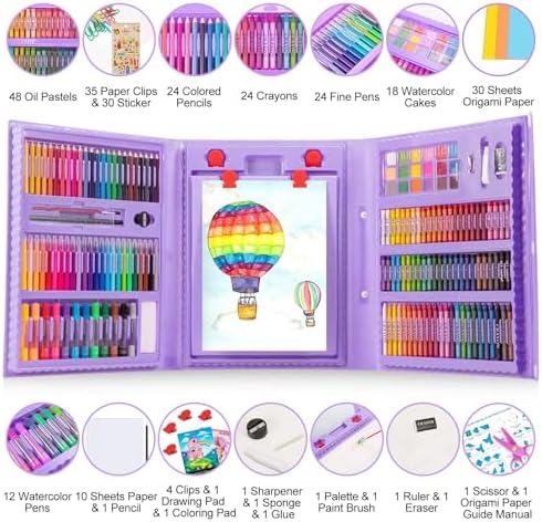 Art Supplies, 272 Pack Art Set Crafts Drawing Kit for Kids Girls Boys Teens - Image 2