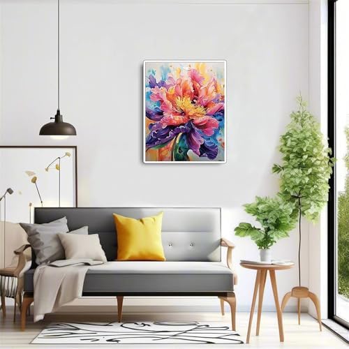 Flower Paint by Numbers Kit for Adults,Peony Adult Painting by Numbers for Beginner on Canvas,DIY Painting Kits for Home Wall Decor,Gifts (Flower4) - Image 6