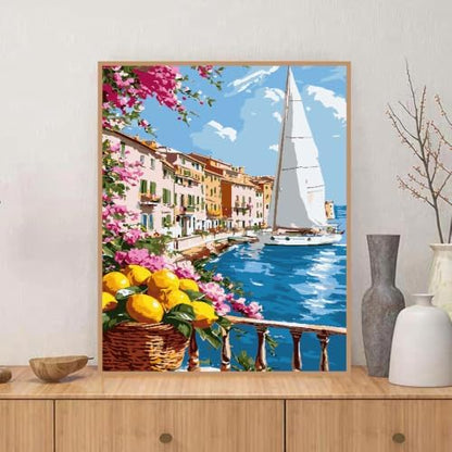 ZRIZQ Paint by Numbers Kit for Adults Beginner,Lemon Landscape,16x20 - Image 3