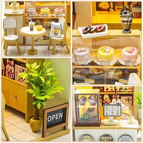DIY Miniature House Kit, Mini House Building kit for Adults, Tea House - Image 3