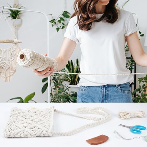 WEBEEDY Macrame Bag DIY Kit Bohemian Shoulder Bag Macrame Purse Set with Instruction for Adults Beginners, Includes Cord,Crochet Bags for Women Holiday Beach Valentine's Day Decor Gift,10.4x8inch - Image 5