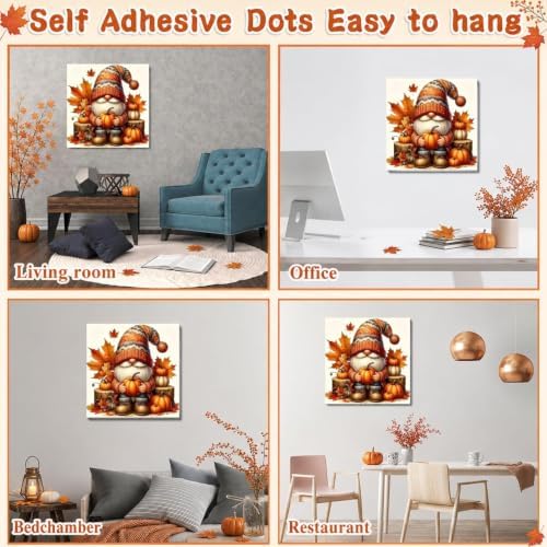 Fall Paint by Numbers Kit for Adults,Gnome DIY Paint by Number With Frame - Image 6
