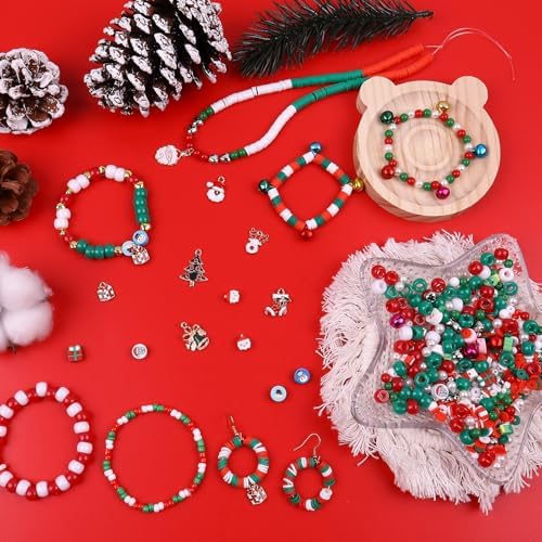 2600 PCS Clay Beads Bracelet Making Kit, Christmas Beads for Crafts - Image 3