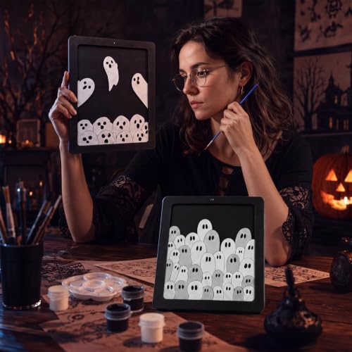Weysat 4 Pcs Large Wood Halloween Frames,9.84 inches - Image 6
