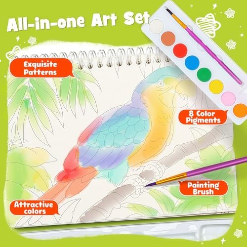 Watercolor Painting Coloring Books Pocket Watercolor Paint Bookmarks - Image 2