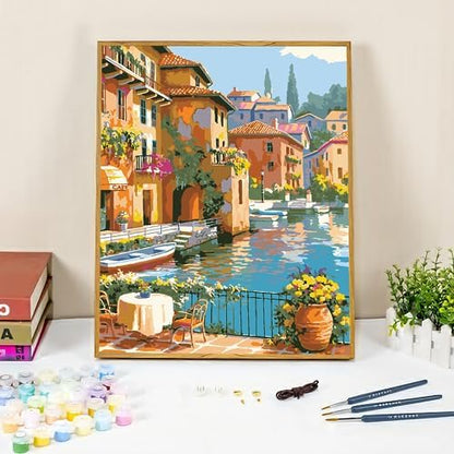 QUITEDEW Paint by Number Kit for Adults Landscape 16x20 Inch. - Image 3