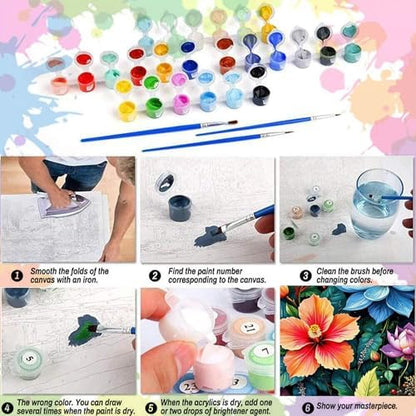 Arttoplus Flowers Paint by Numbers Kit for Adults Beginner 16x20inch - Image 6