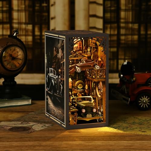 TOYQI Book Nook Kit for Adult, DIY Miniature Dollhouse Kit, Car Models - Image 5