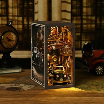 TOYQI Book Nook Kit for Adult, DIY Miniature Dollhouse Kit, Car Models - Image 5