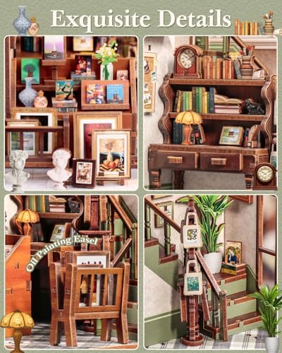 CUTEBEE Book Nook Kit - DIY Miniature House Dollhouse Kit for Adults - Image 5