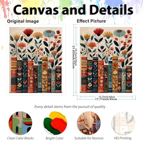 Flower Paint by Numbers Kit for Adults, Adult Paint by Number Kits 16x20 in - Image 4