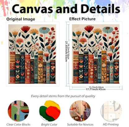Flower Paint by Numbers Kit for Adults, Adult Paint by Number Kits 16x20 in - Image 4