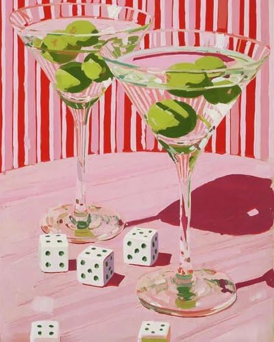 ZRIZQ Vintage Paint by Numbers Kit for Adults Beginner,Cocktail,16x20 by ZRIZQ