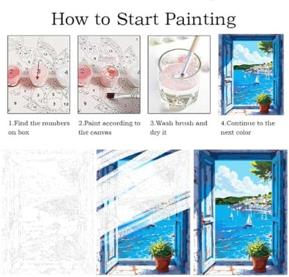 ZRIZQ Landscape Paint by Numbers Kit for Adults Beginner,Scenery,16x20 - Image 5