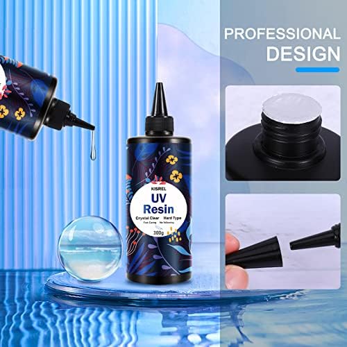 KISREL UV Resin 300g, Upgraded Hard Crystal Clear UV Epoxy Resin - Image 3
